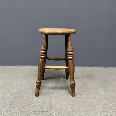 Antique English Windsor Pub Stool-NPL-1817019