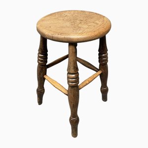 Antique English Windsor Pub Stool-NPL-1817019