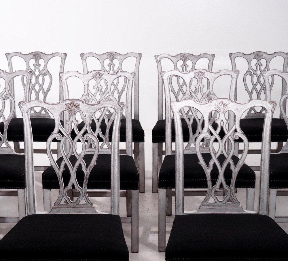 Antique European Chairs, Set of 12