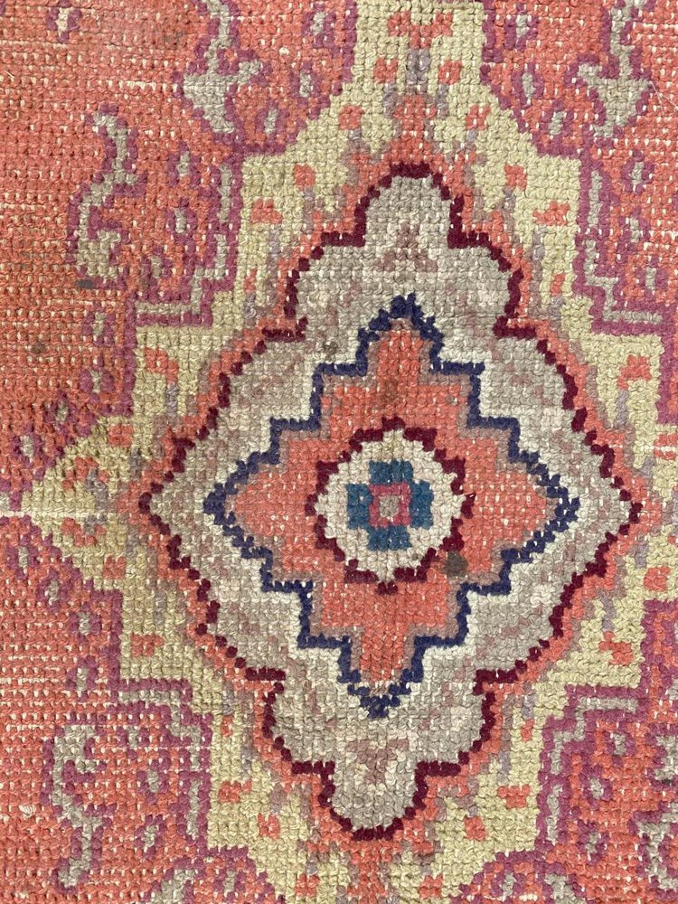 Antique European Hand Knotted Oushak Design Rug