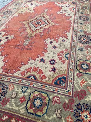 Antique European Hand Knotted Oushak Design Rug-YMM-1062125