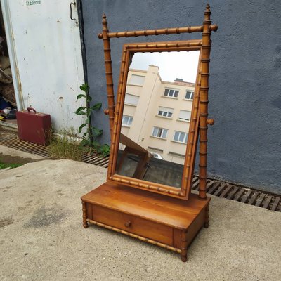 Antique Faux Bamboo Dressing Table-EAD-675693