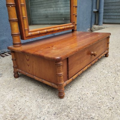 Antique Faux Bamboo Dressing Table-EAD-675693