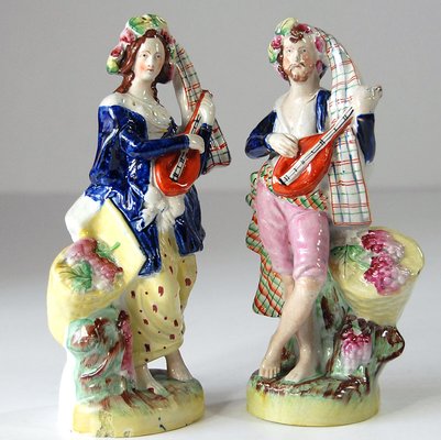 Antique Figurines from Staffordshire, Set of 2-GIW-731325