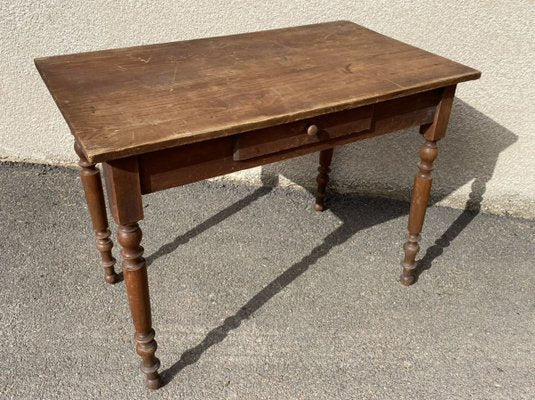 Antique Fir Bistro Table with 1 Drawer-SDV-857391