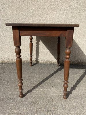 Antique Fir Bistro Table with 1 Drawer-SDV-857391