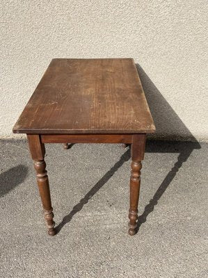 Antique Fir Bistro Table with 1 Drawer-SDV-857391