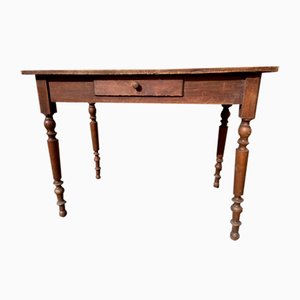 Antique Fir Bistro Table with 1 Drawer-SDV-857391