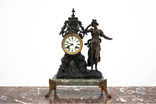 Antique Fireplace Clock, France, 1900s