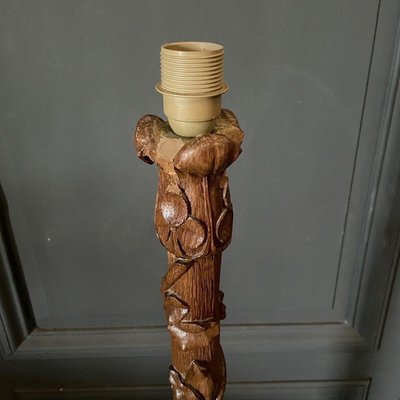 Antique Floor Lamp in Carved Oak-QKG-2023283