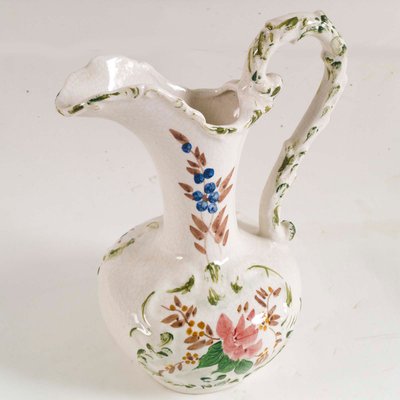 Antique Floral Hand-Decorated Ceramic Jug-NJV-847902