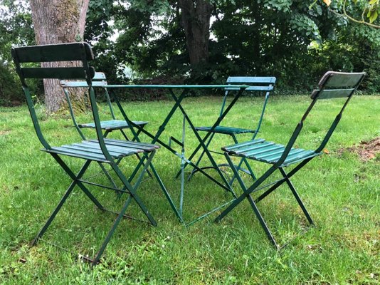 Antique Folding Chairs, 1900s, Set of 4-SDV-663619