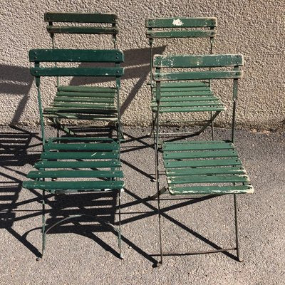 Antique Folding Chairs, 1900s, Set of 4-SDV-663619