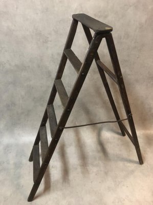 Antique Folding Library Ladder-SDV-697616