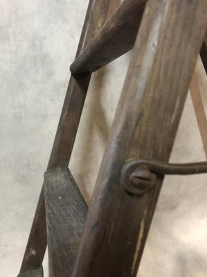 Antique Folding Library Ladder-SDV-697616