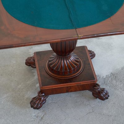 Antique Folding Pedestal Card Table, 19th Century-LPQ-1769418