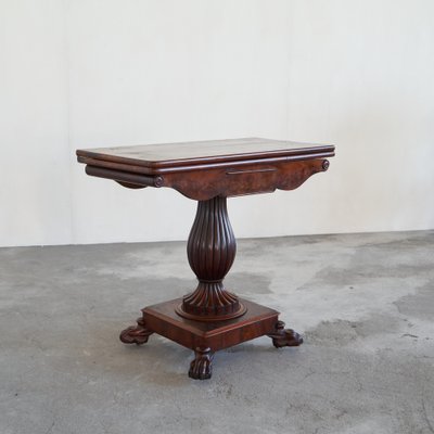 Antique Folding Pedestal Card Table, 19th Century-LPQ-1769418