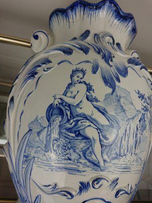 Antique Fountain in Creil Montreau Faience, 1884-AJN-1706551