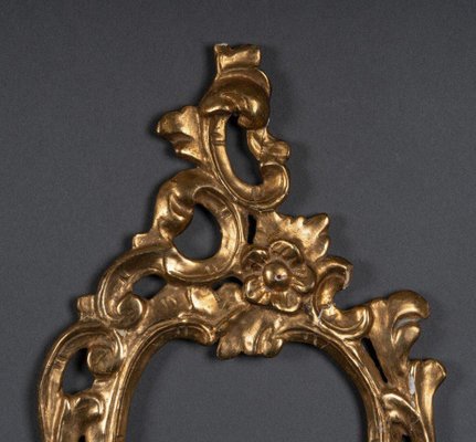 Antique Frame in Gilded Wood with Flower Decoration-QKG-1738417