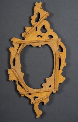 Antique Frame in Gilded Wood with Flower Decoration-QKG-1738417