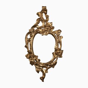 Antique Frame in Gilded Wood with Flower Decoration-QKG-1738417