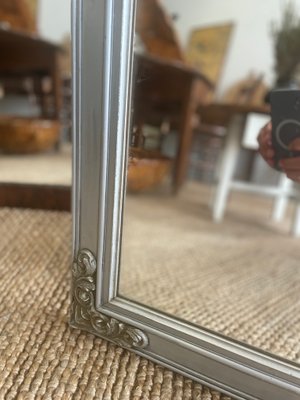 Antique Frame Mirror in Grey Wood-MFM-2027127