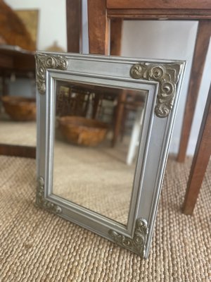 Antique Frame Mirror in Grey Wood-MFM-2027127