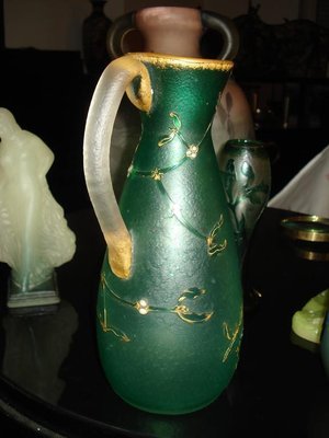 Antique French Art Nouveau Acid Etched Glass Vase from Daum-YGE-590394