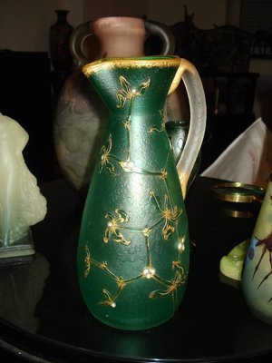 Antique French Art Nouveau Acid Etched Glass Vase from Daum-YGE-590394