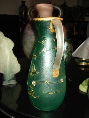 Antique French Art Nouveau Acid Etched Glass Vase from Daum-YGE-590394