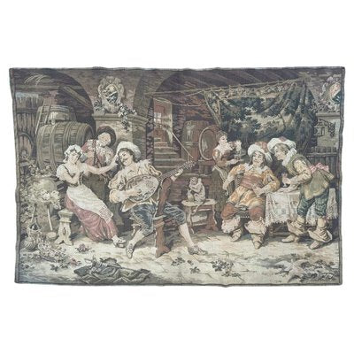 Antique French Aubusson Style Jacquard Tapestry, 1890s-YMM-1789520