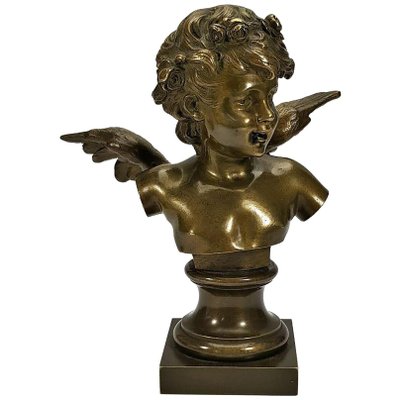 Antique French Bronze Angel Putto by Auguste Moreau-VDW-754647