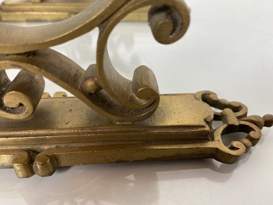 Antique French Bronze Coat Hooks, 1900s, Set of 4-WZZ-1047912