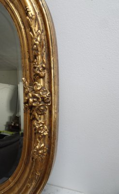 Antique French Carved and Gilded Wooden Wall Mirror, 1920s-AWL-2016652