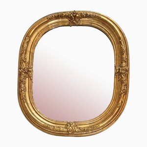 Antique French Carved and Gilded Wooden Wall Mirror, 1920s-AWL-2016652