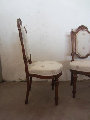 Antique French Carved Walnut Dining Chairs, Set of 2-CDG-595330