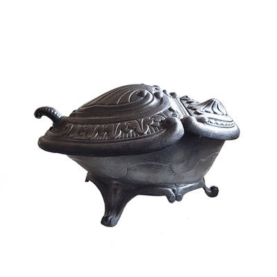 Antique French Cast Iron Coal Scuttle-NUX-993932