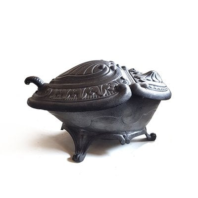 Antique French Cast Iron Coal Scuttle-NUX-993932