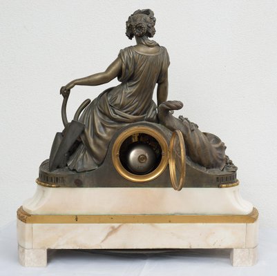 Antique French Clock in Bronze and Marble, 19th Century-KKK-1821641