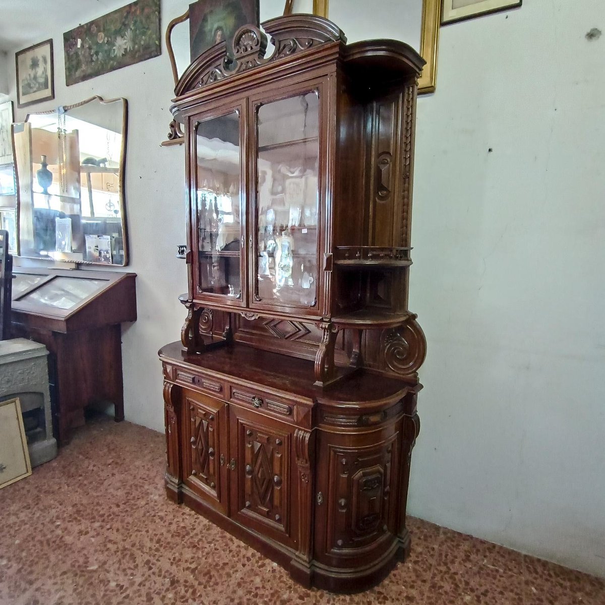 Antique French Credenza in Walnut, 1850