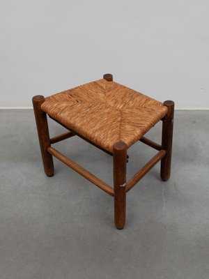 Antique French Dordogne Stool attributed to Charlotte Perriand for Robert by Charlotte Perriand, 1950s-KL-1791129