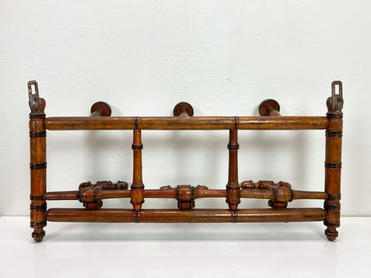 Antique French Faux Bamboo Coat Rack, 1890s-WZZ-1740397