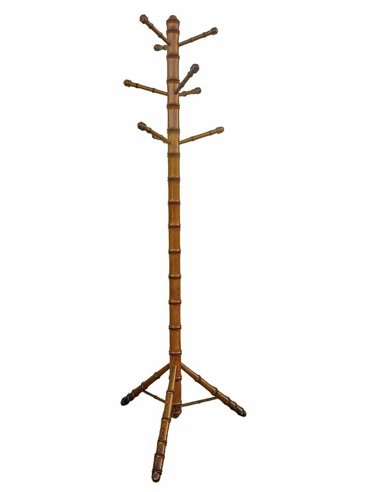 Antique French Faux Bamboo Coat Stand, 1900s