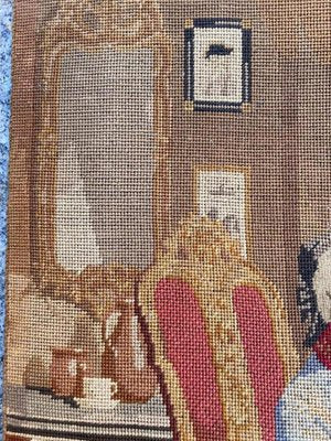 Antique French Fine Needlepoint Tapestry-YMM-1061786