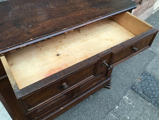 Antique French Fir Farm Buffet-GQM-787703