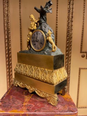 Antique French Fire-Gilded Mantel Clock, 1850s-FLW-1402082