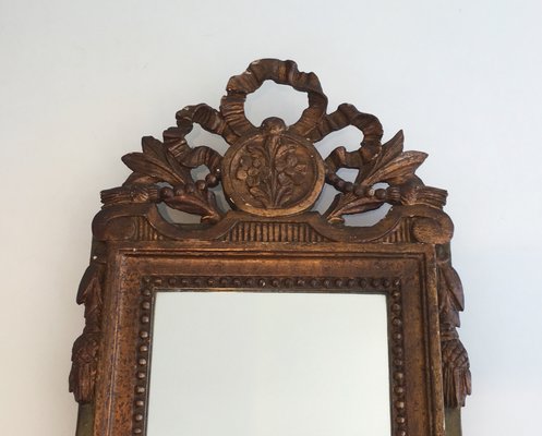 Antique French Gilt and Painted Wood Mirror-BA-562598