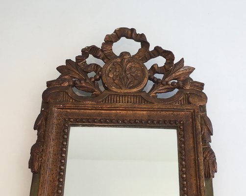 Antique French Gilt and Painted Wood Mirror-BA-562598