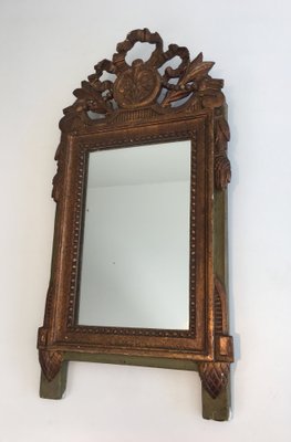 Antique French Gilt and Painted Wood Mirror-BA-562598