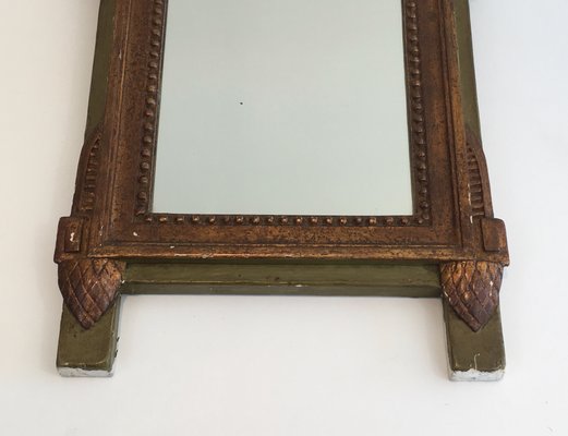 Antique French Gilt and Painted Wood Mirror-BA-562598